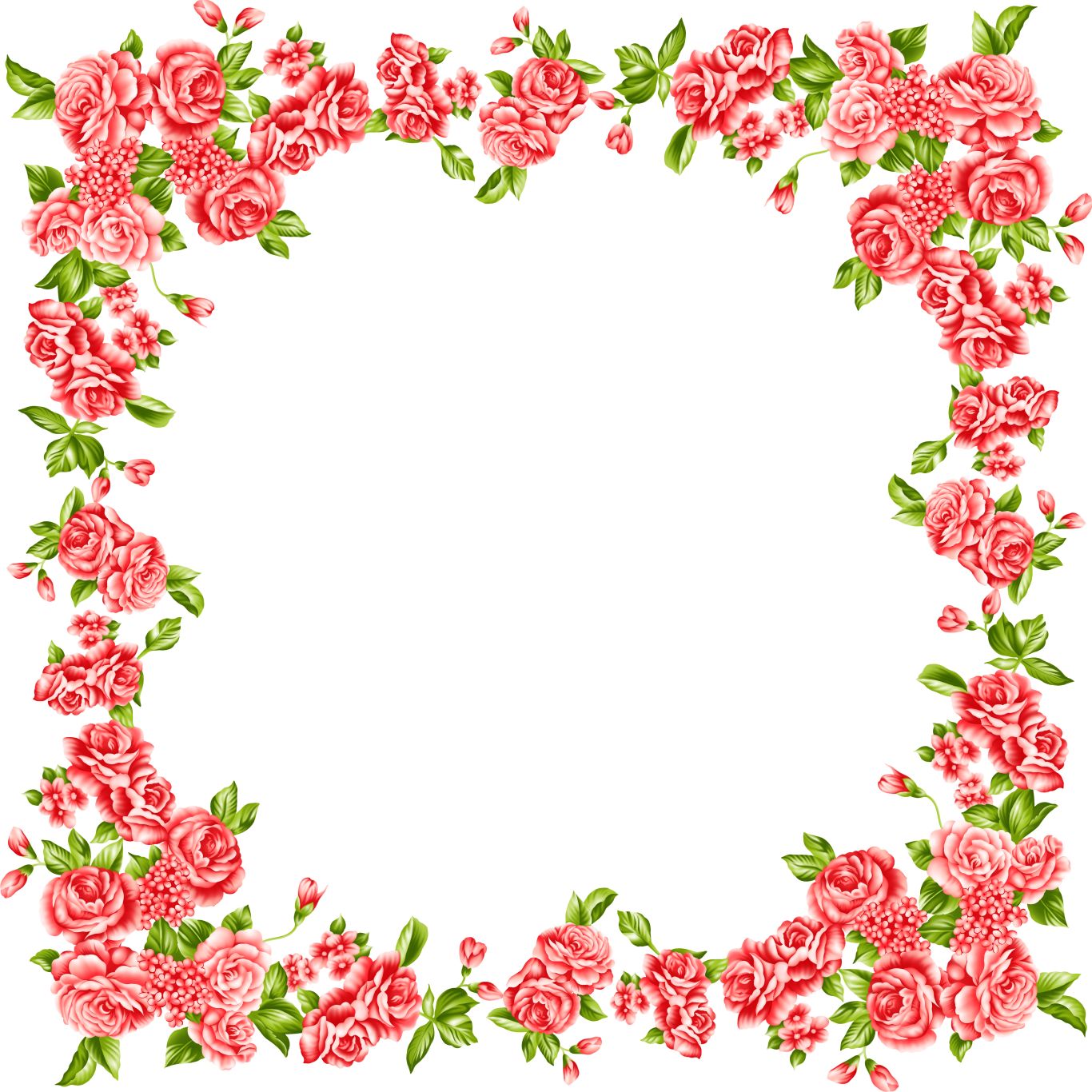 Floral frame PNG    图片编号:81154