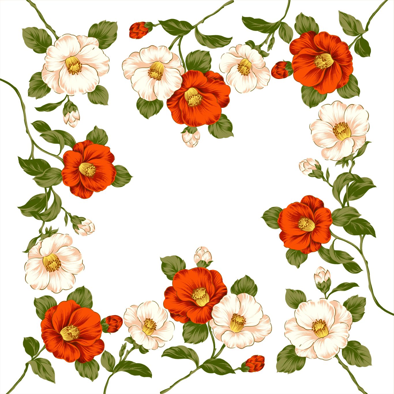 Floral frame PNG    图片编号:81155