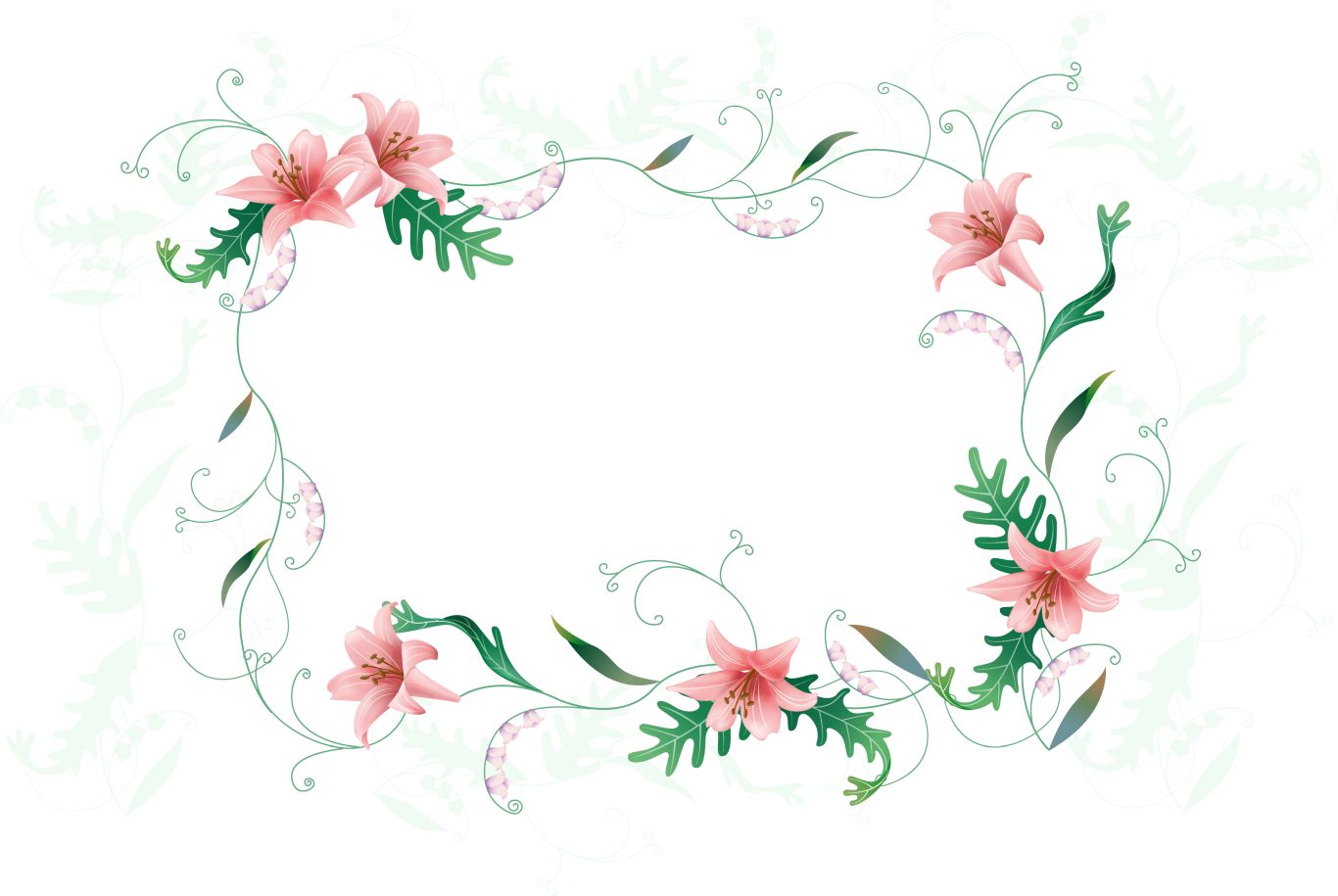 Floral frame PNG    图片编号:81162