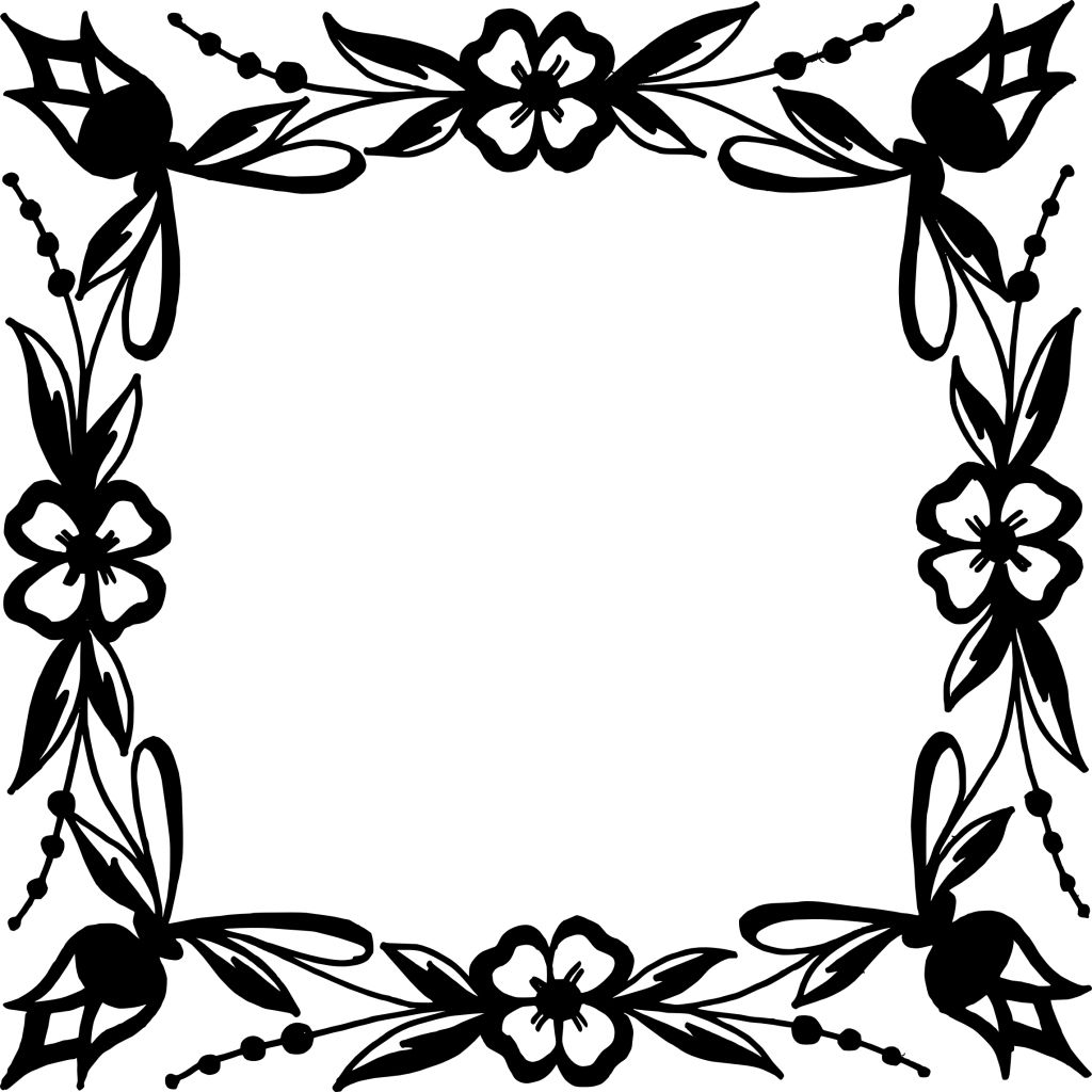 Floral frame PNG    图片编号:81196