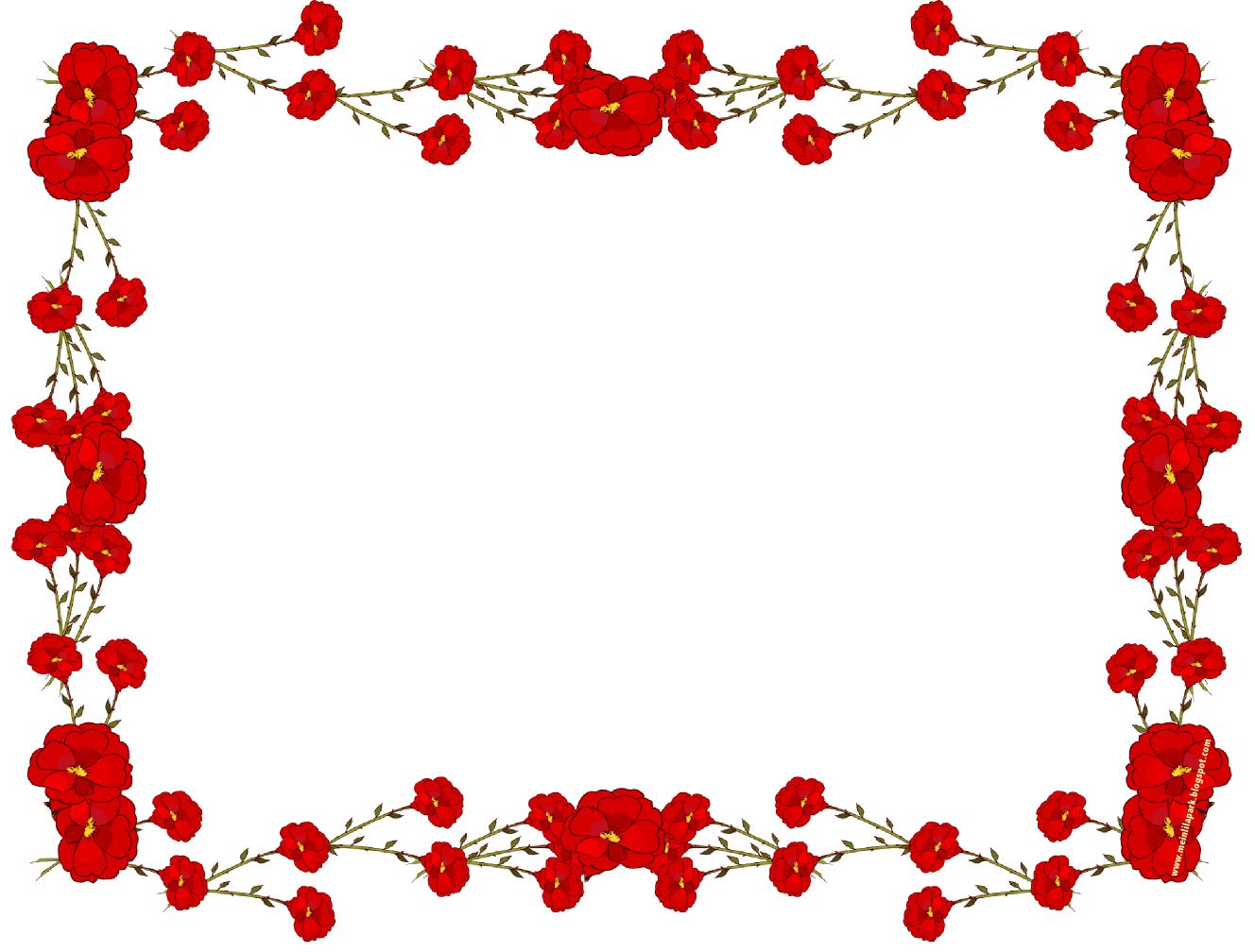 Floral frame PNG    图片编号:81198