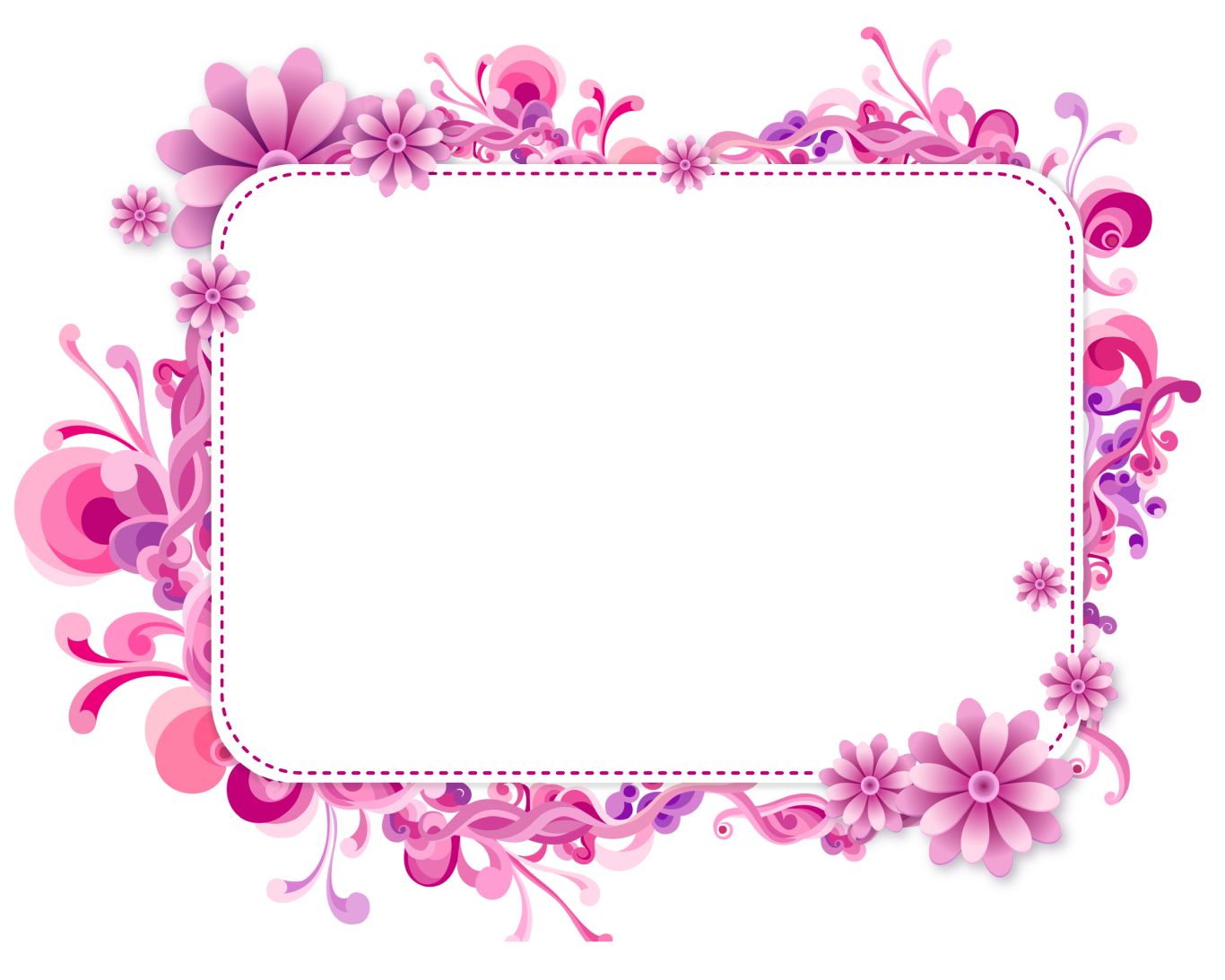 Floral frame PNG    图片编号:81207