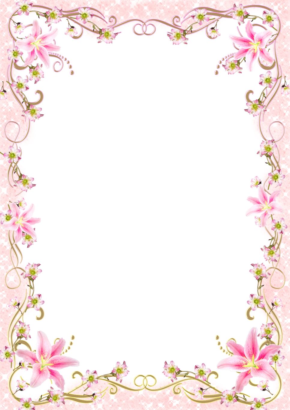 Floral frame PNG    图片编号:81233