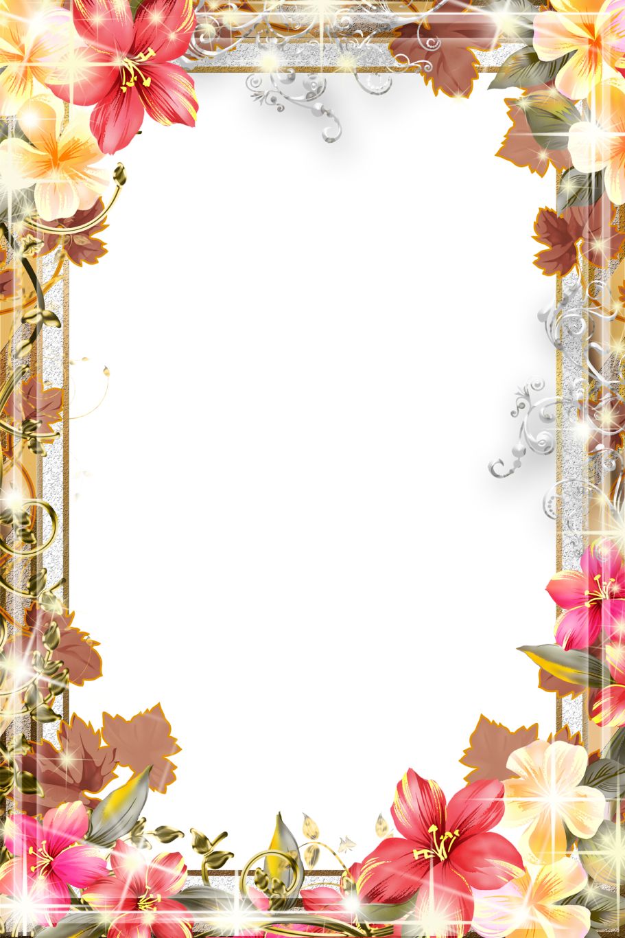 Floral frame PNG    图片编号:81244
