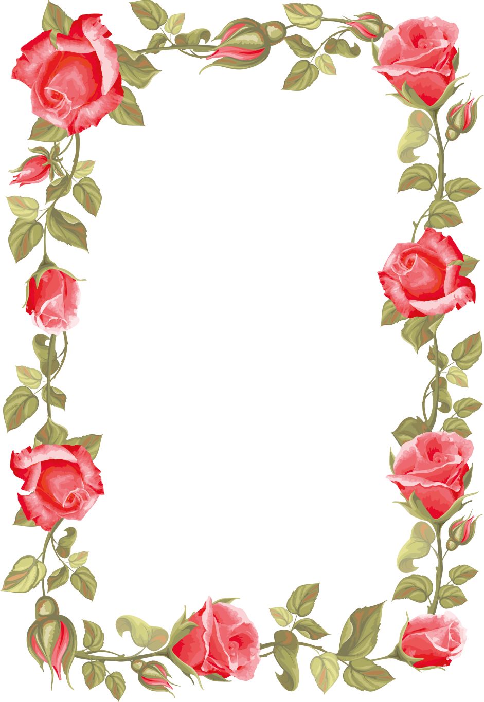 Floral frame PNG    图片编号:81254