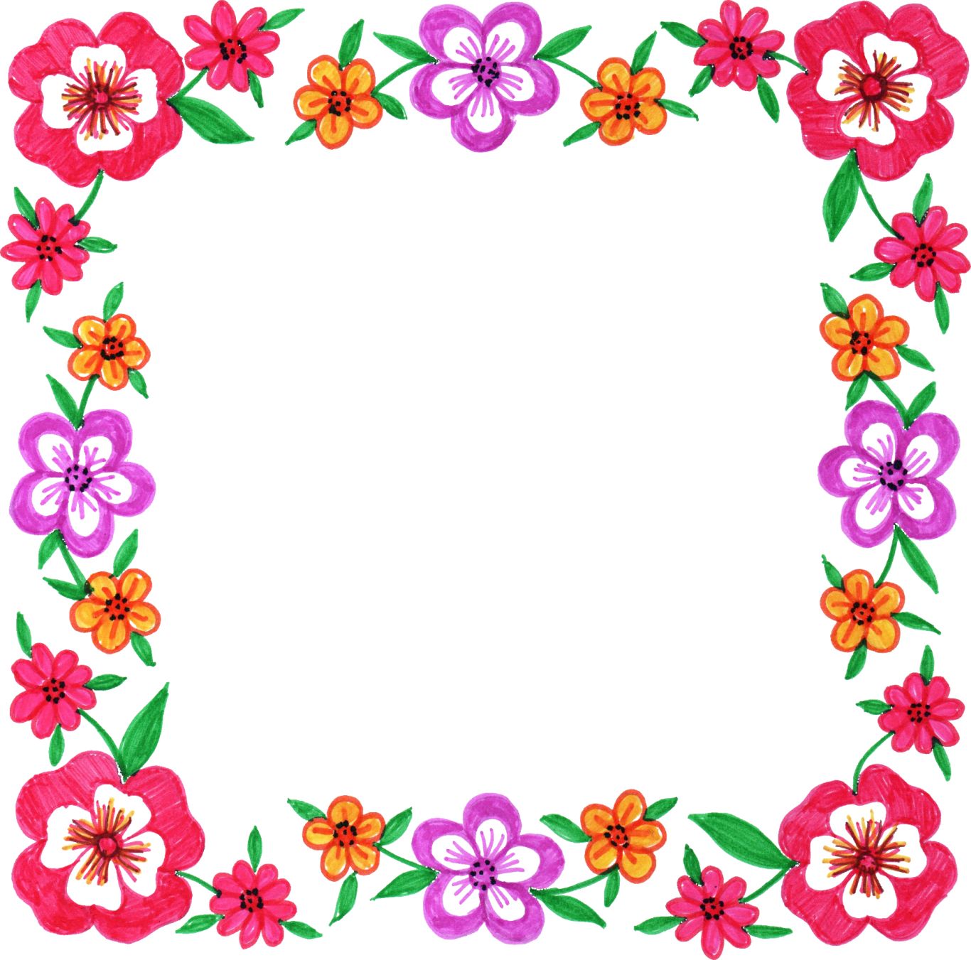 Floral frame PNG    图片编号:81264
