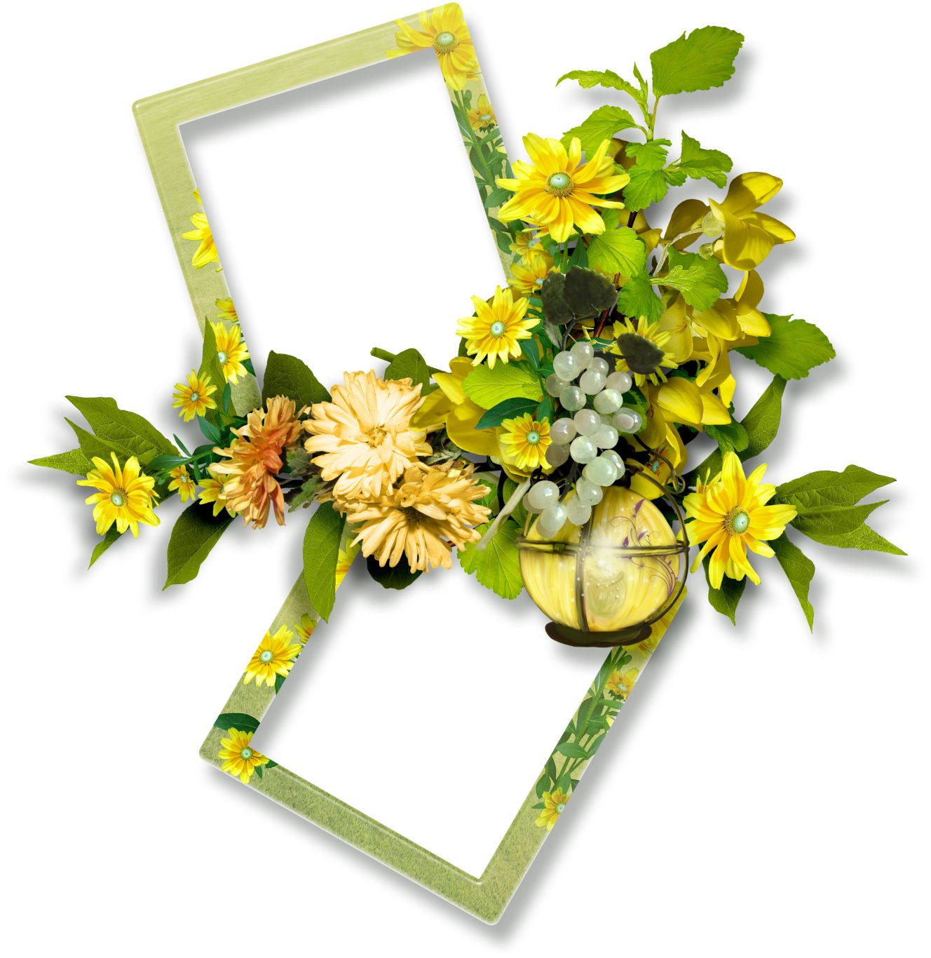 Floral frame PNG    图片编号:81267