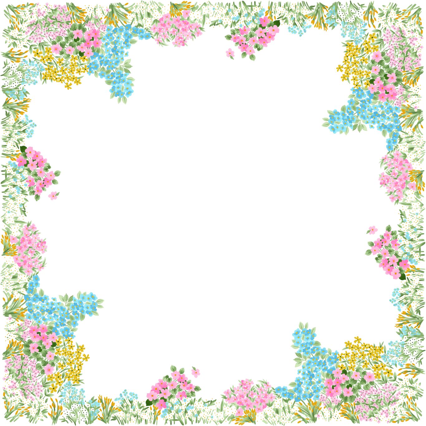 Floral frame PNG    图片编号:81274