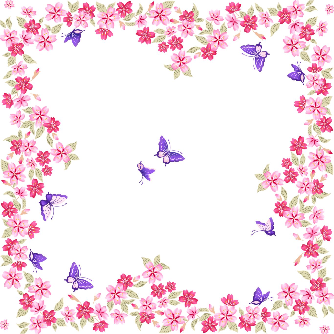 Floral frame PNG    图片编号:81278