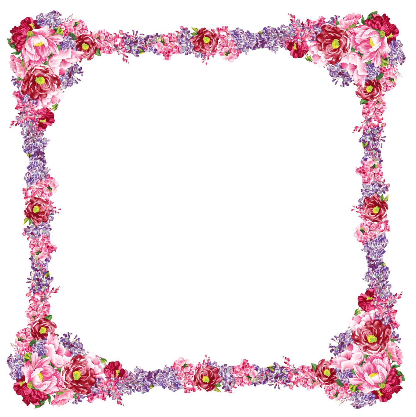 Floral frame PNG    图片编号:81283