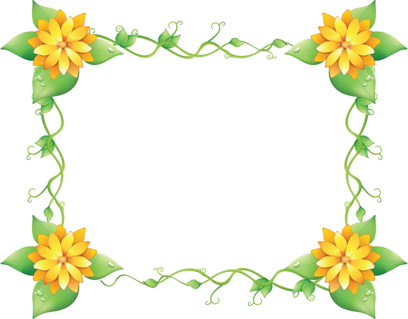 Floral frame PNG    图片编号:81289