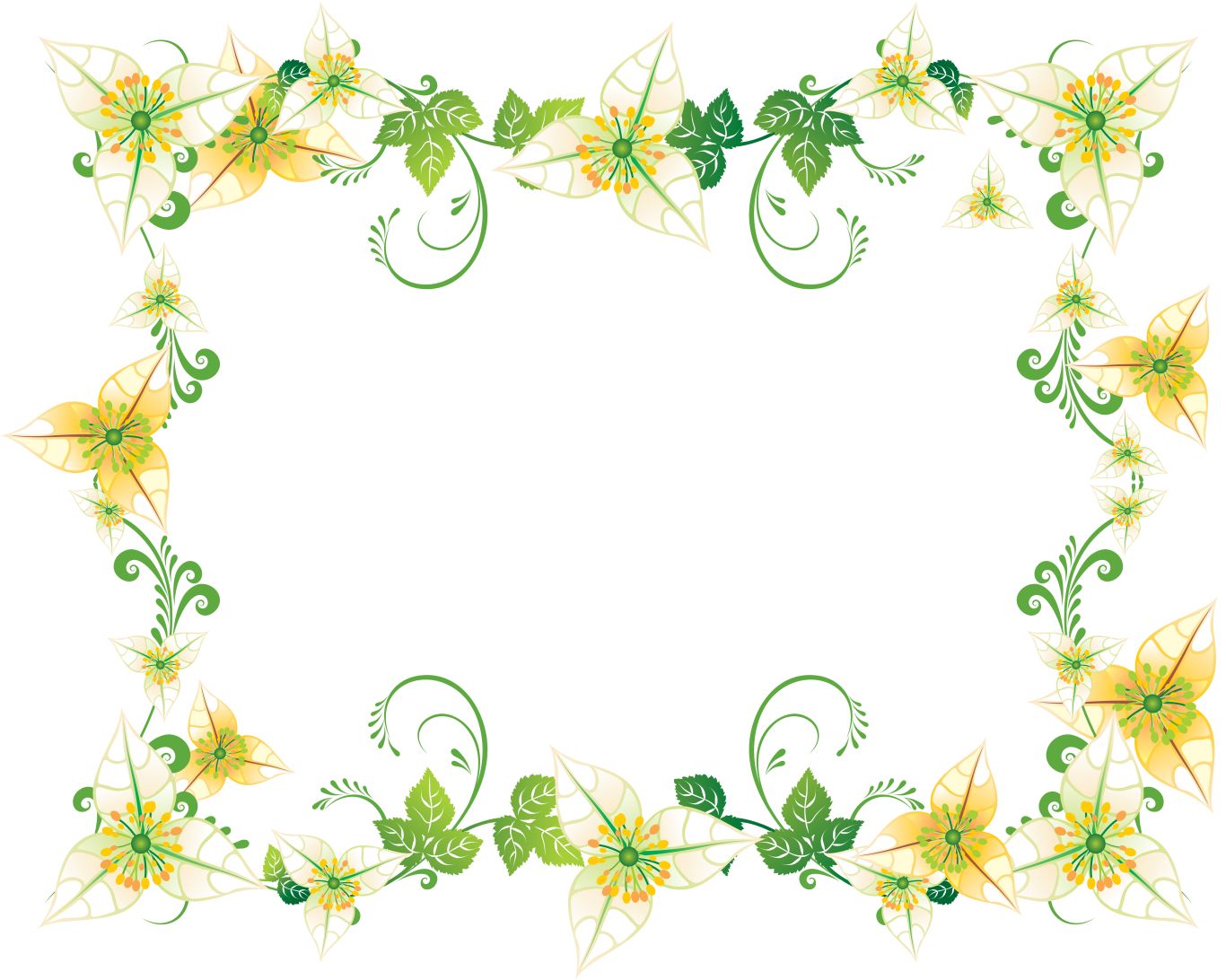 Floral frame PNG    图片编号:81290