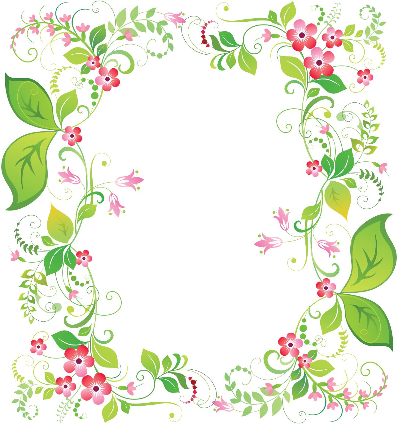 Floral frame PNG    图片编号:81297
