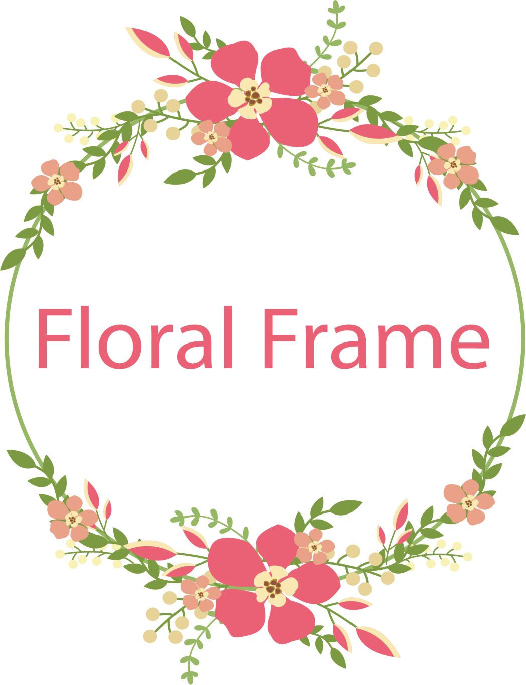 Floral frame PNG    图片编号:81040