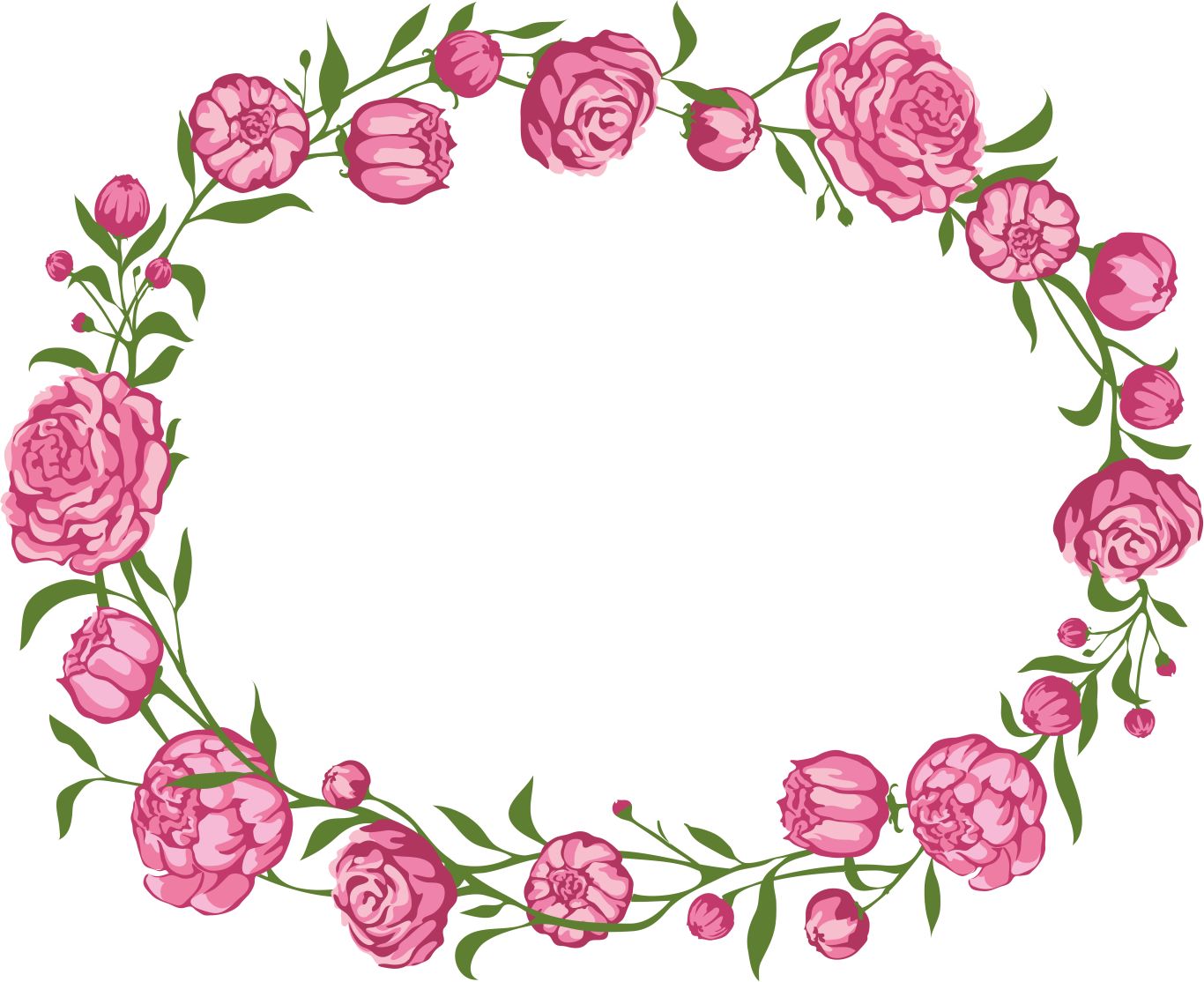 Floral frame PNG    图片编号:81329