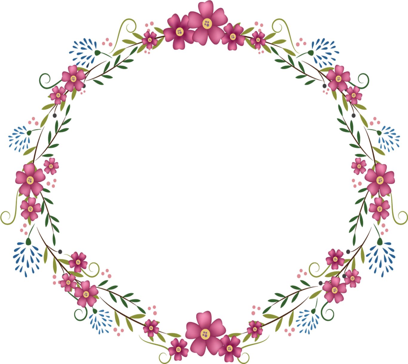 Floral frame PNG    图片编号:81046