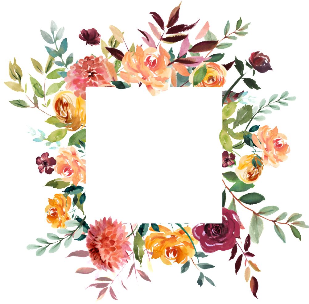 Floral frame PNG    图片编号:81047