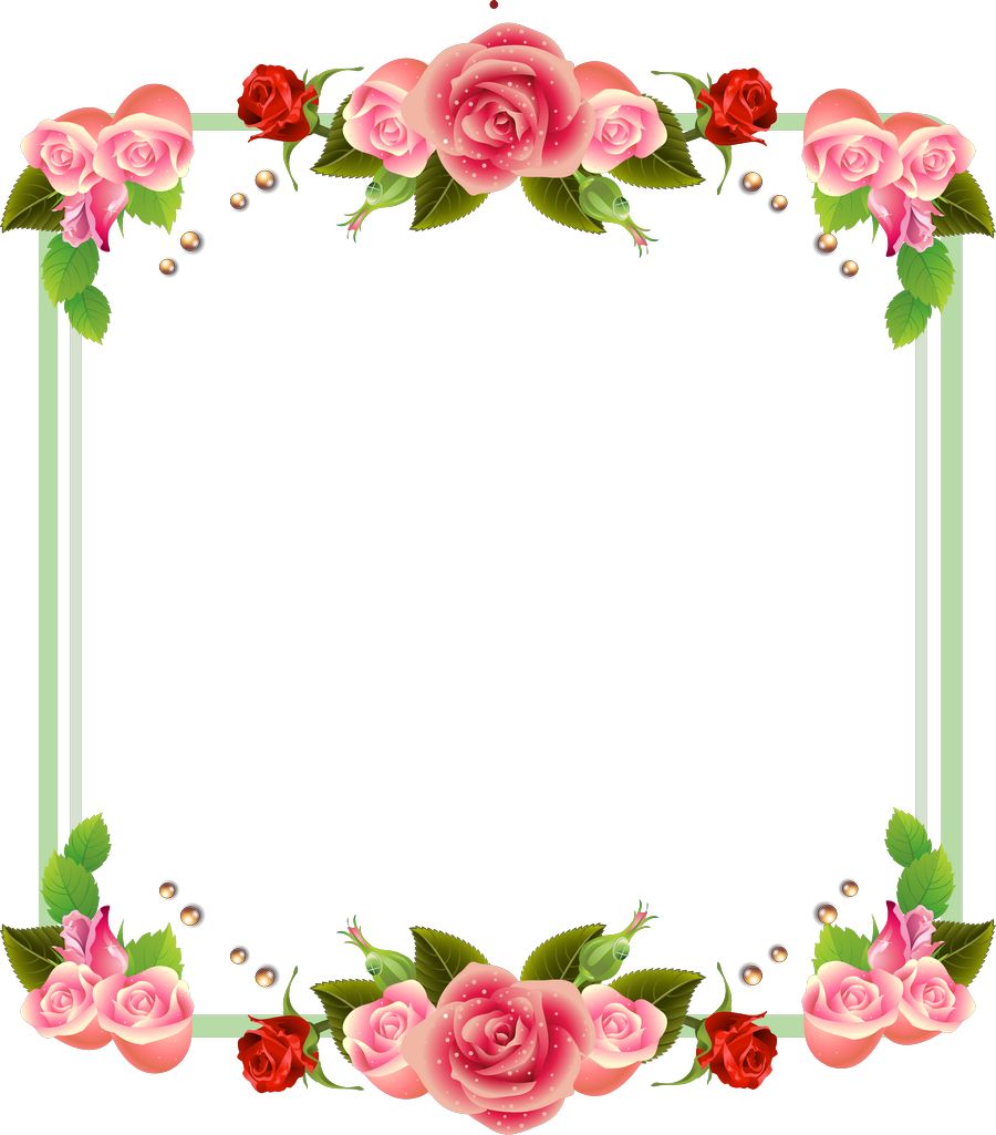 Floral frame PNG    图片编号:81015