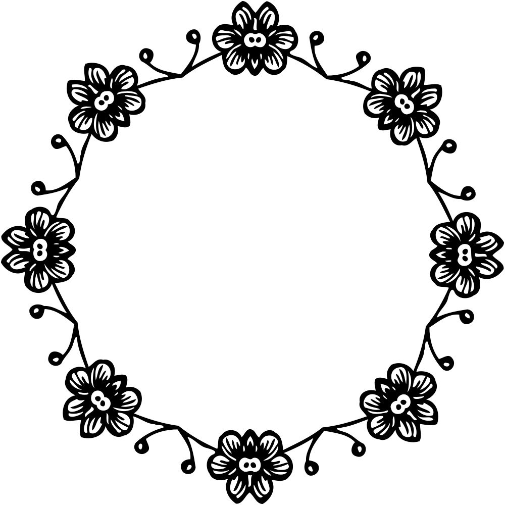 Floral frame PNG    图片编号:81059