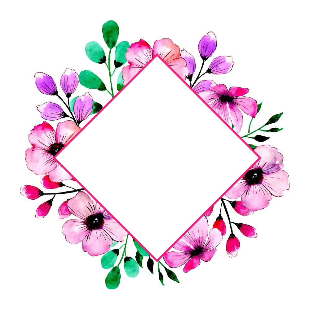 Floral frame PNG    图片编号:81080