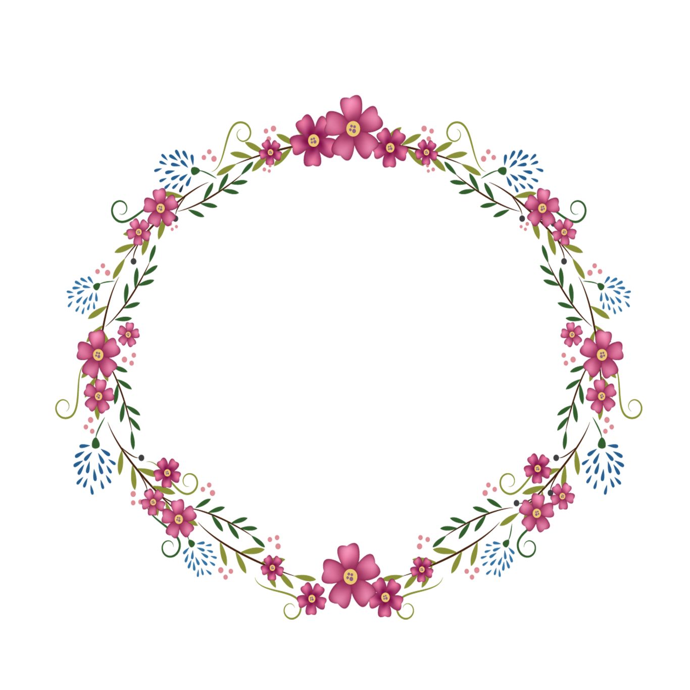 Floral frame PNG    图片编号:81083