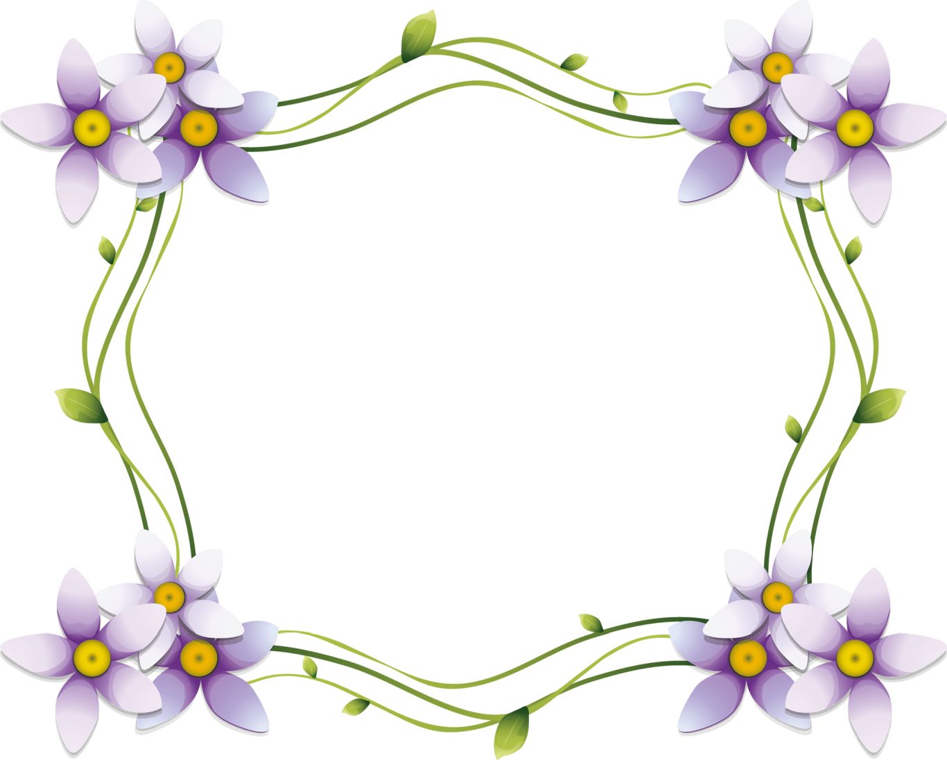 Floral frame PNG    图片编号:81088
