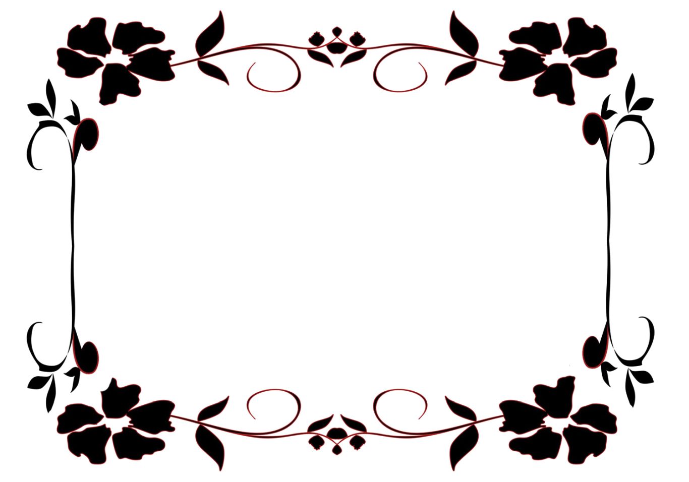 Floral frame PNG    图片编号:81103