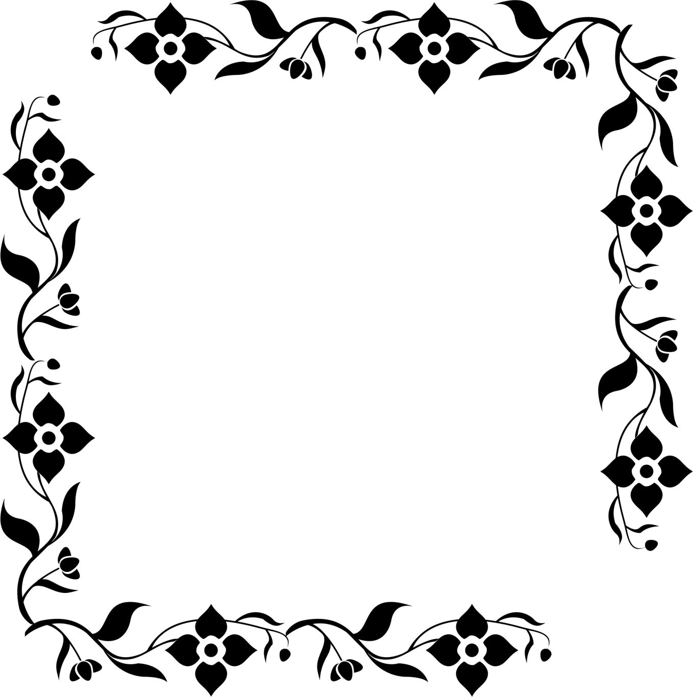 Floral frame PNG    图片编号:81110