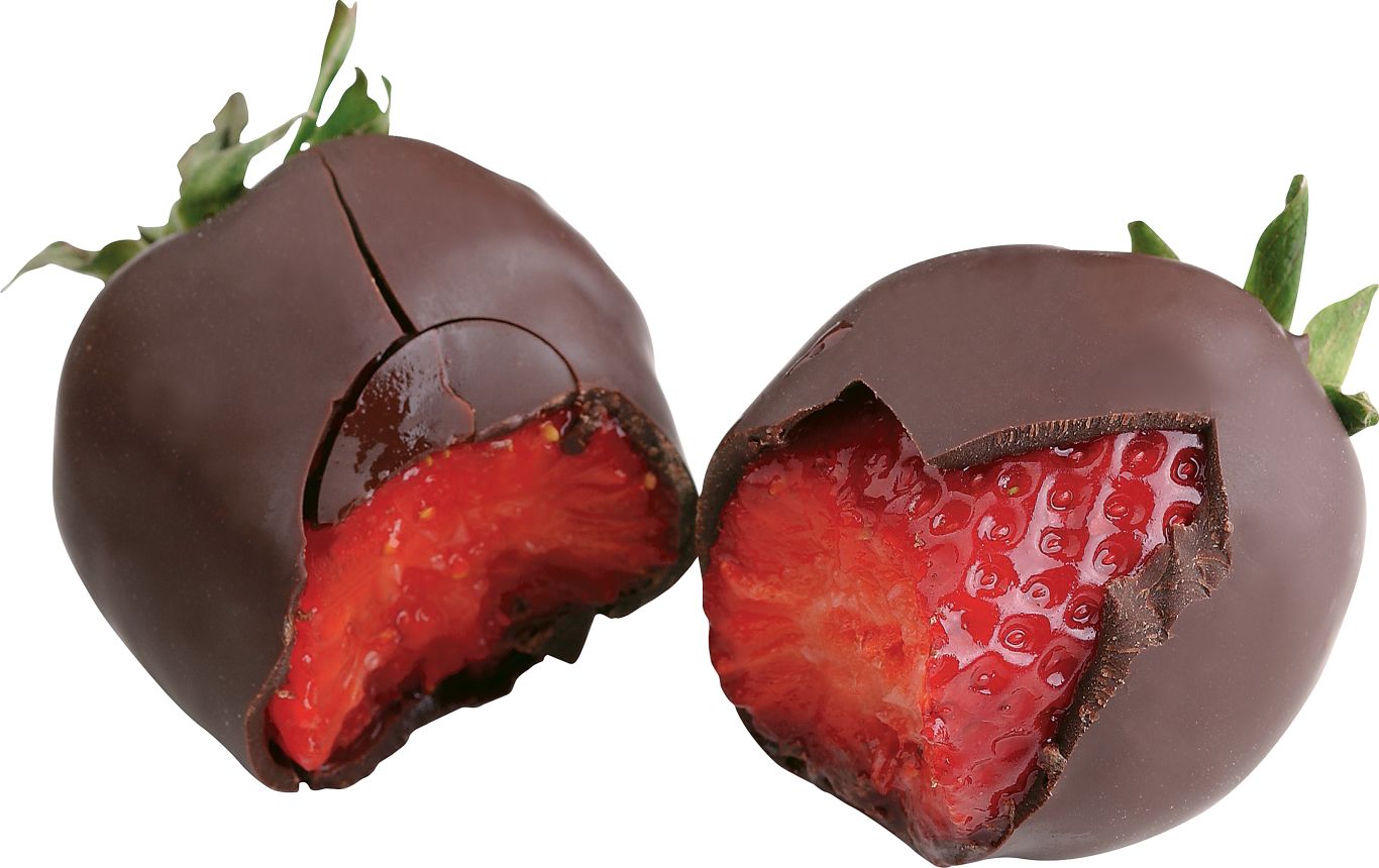 Strawberry in chocolate PNG image    图片编号:4252