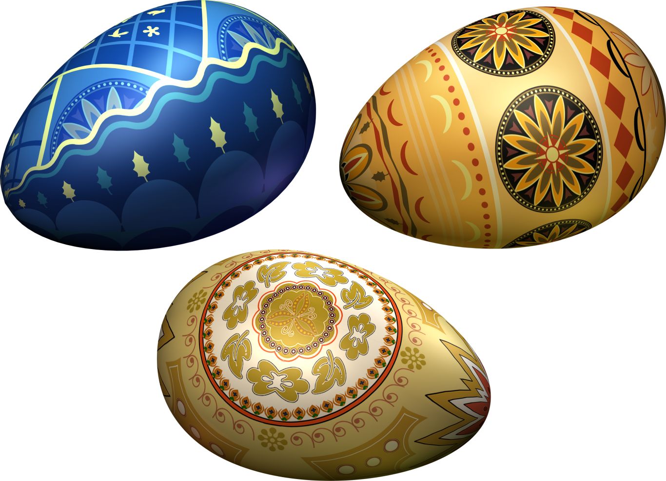 colored eggs PNG image    图片编号:4465