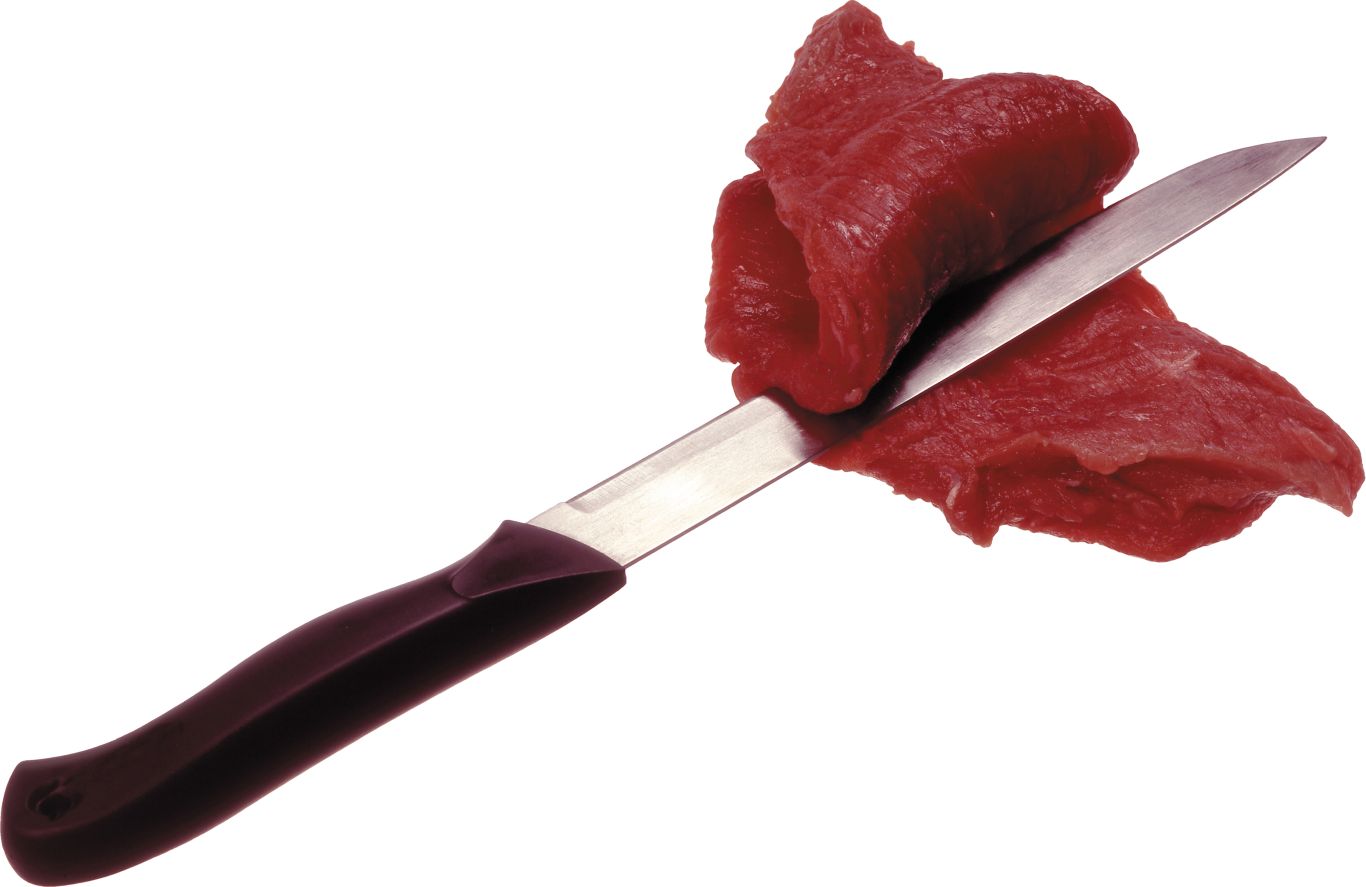Meat and knife PNG picture    图片编号:3924