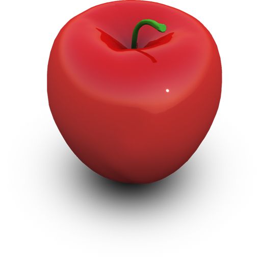 red big apple PNG image    图片编号:12441