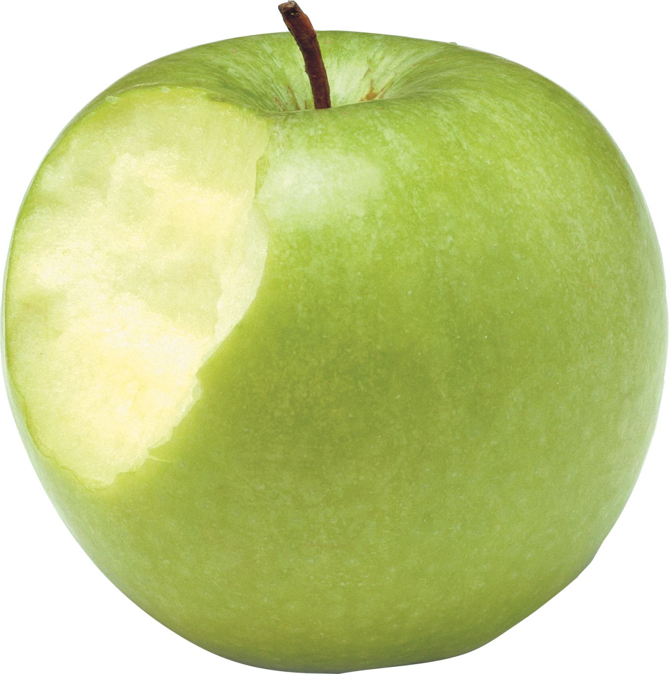 Bitten green apple PNG    图片编号:12478