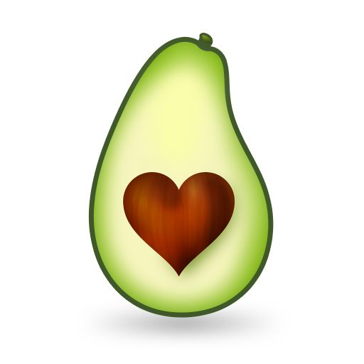 Avocado heart shape PNG    图片编号:15513