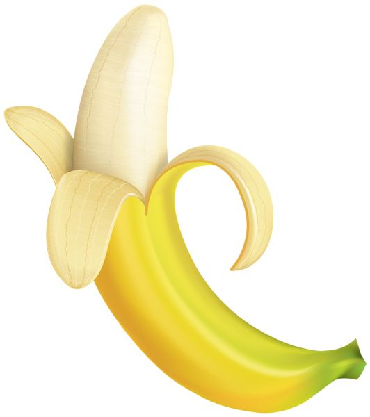 Peeled yellow banana PNG image    图片编号:104252