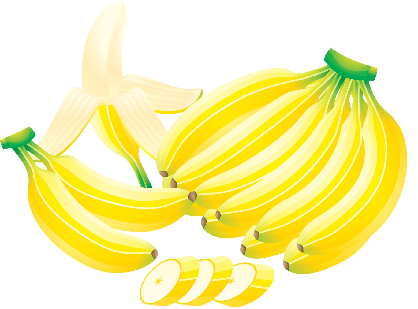 Bananas sliced with knive PNG image    图片编号:104269