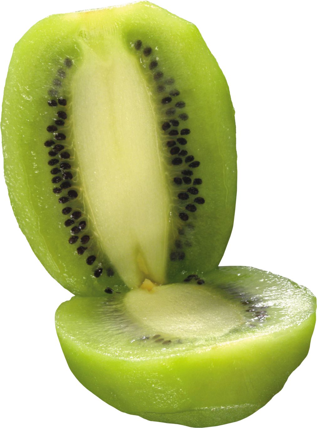 Green cutted kiwi PNG image    图片编号:4020