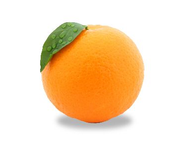 Orange with leaf PNG    图片编号:803
