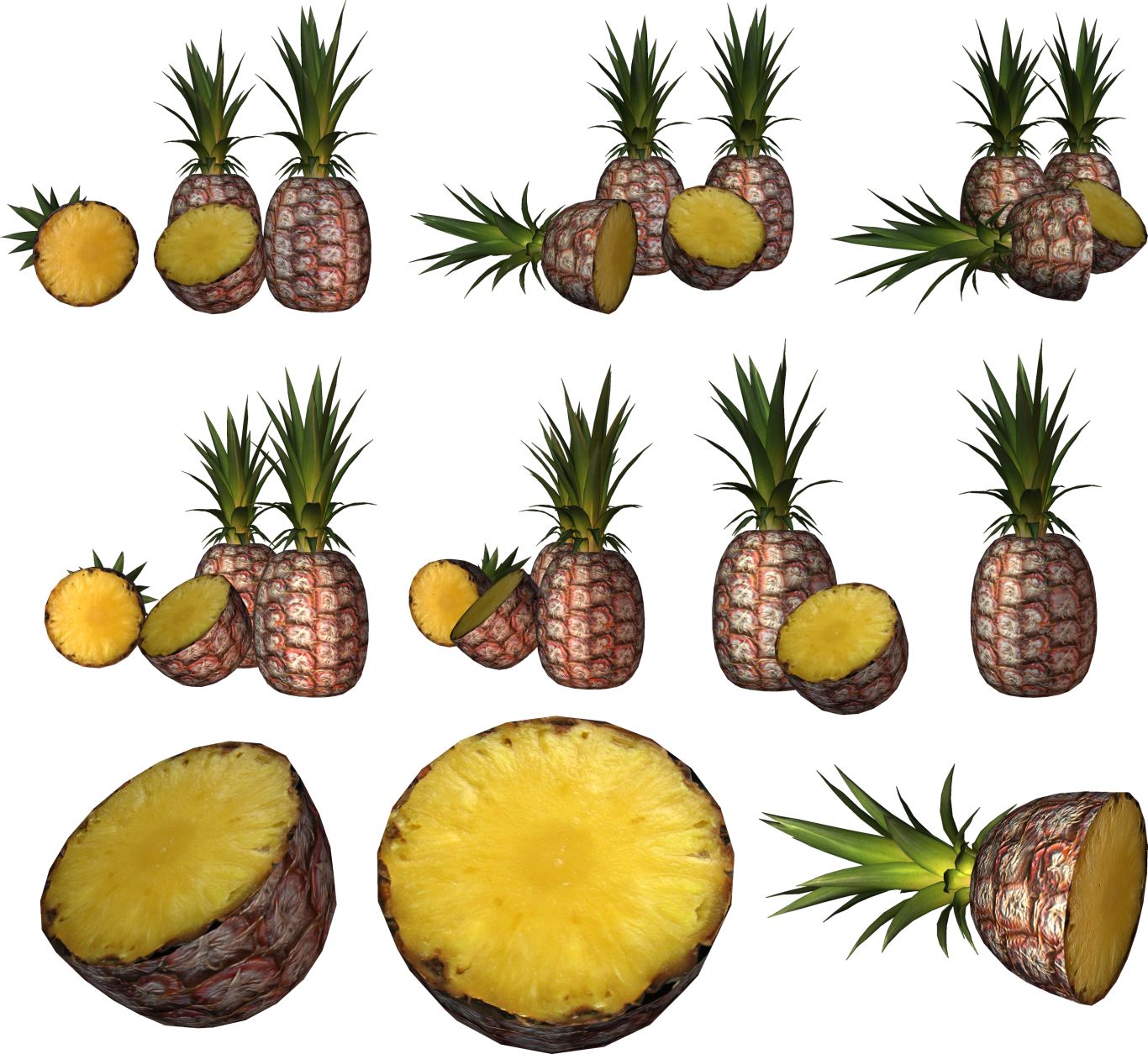 Pineapple PNG image, free download    图片编号:2729