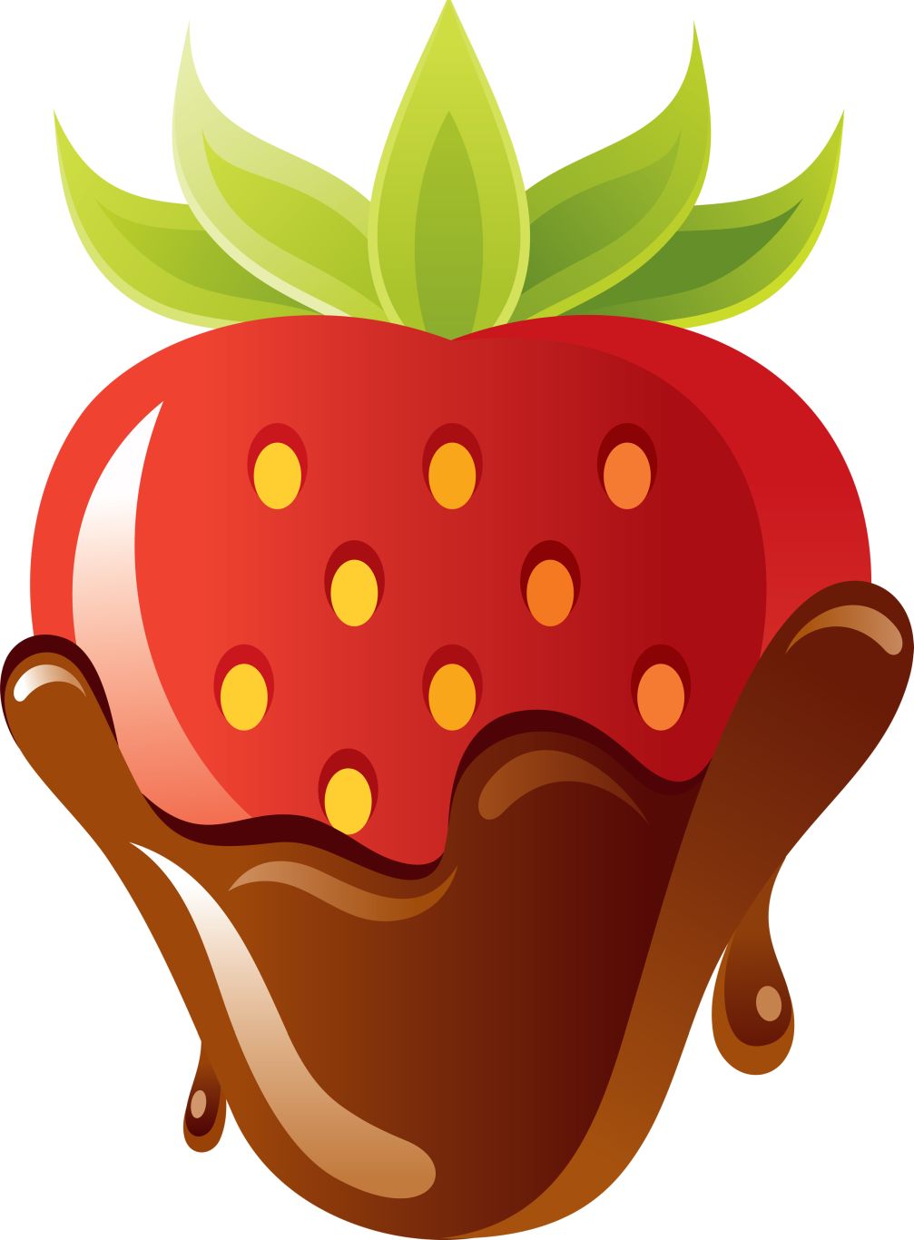 Strawberry with chocolate PNG    图片编号:2622