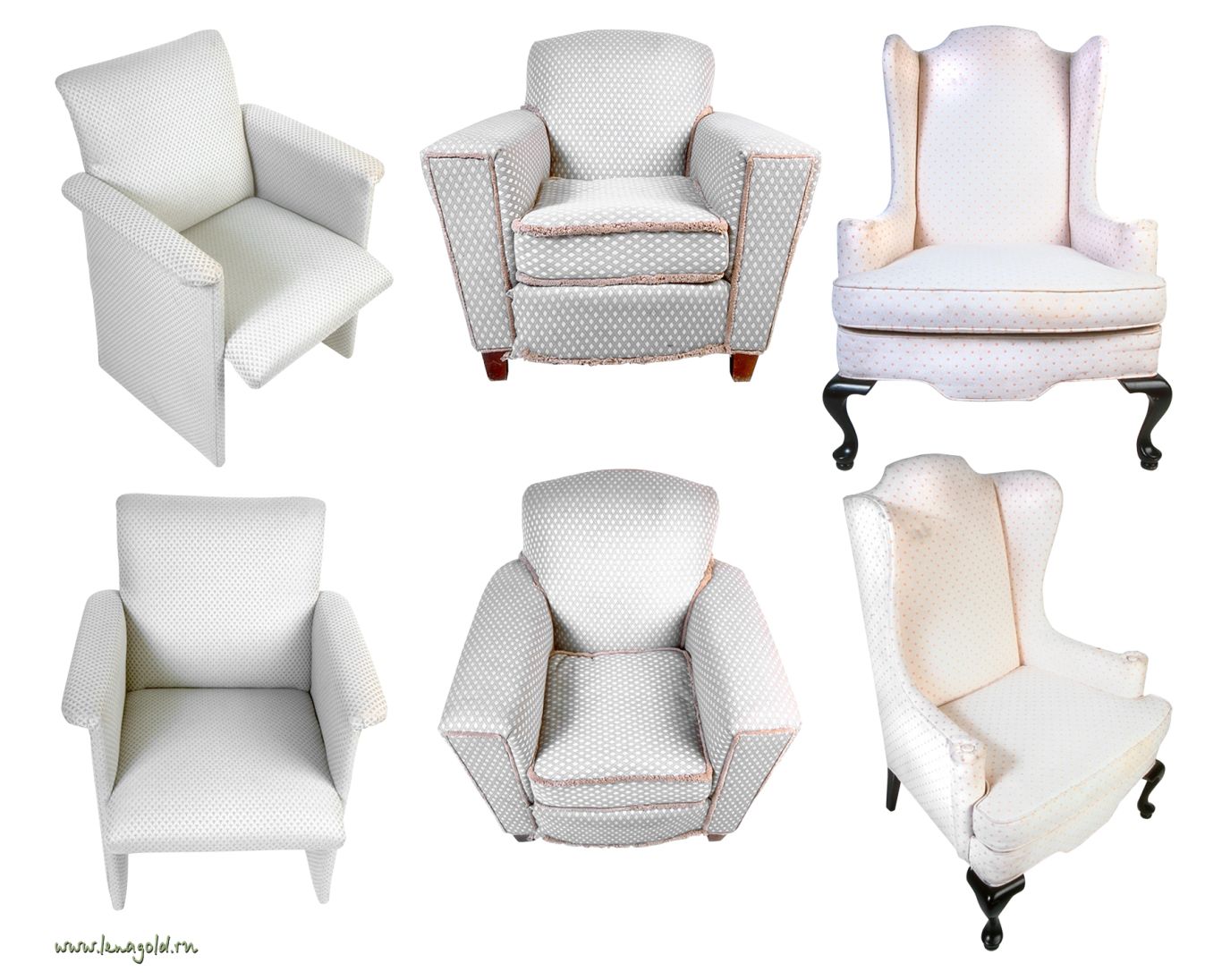 White armchairs PNG image    图片编号:7017