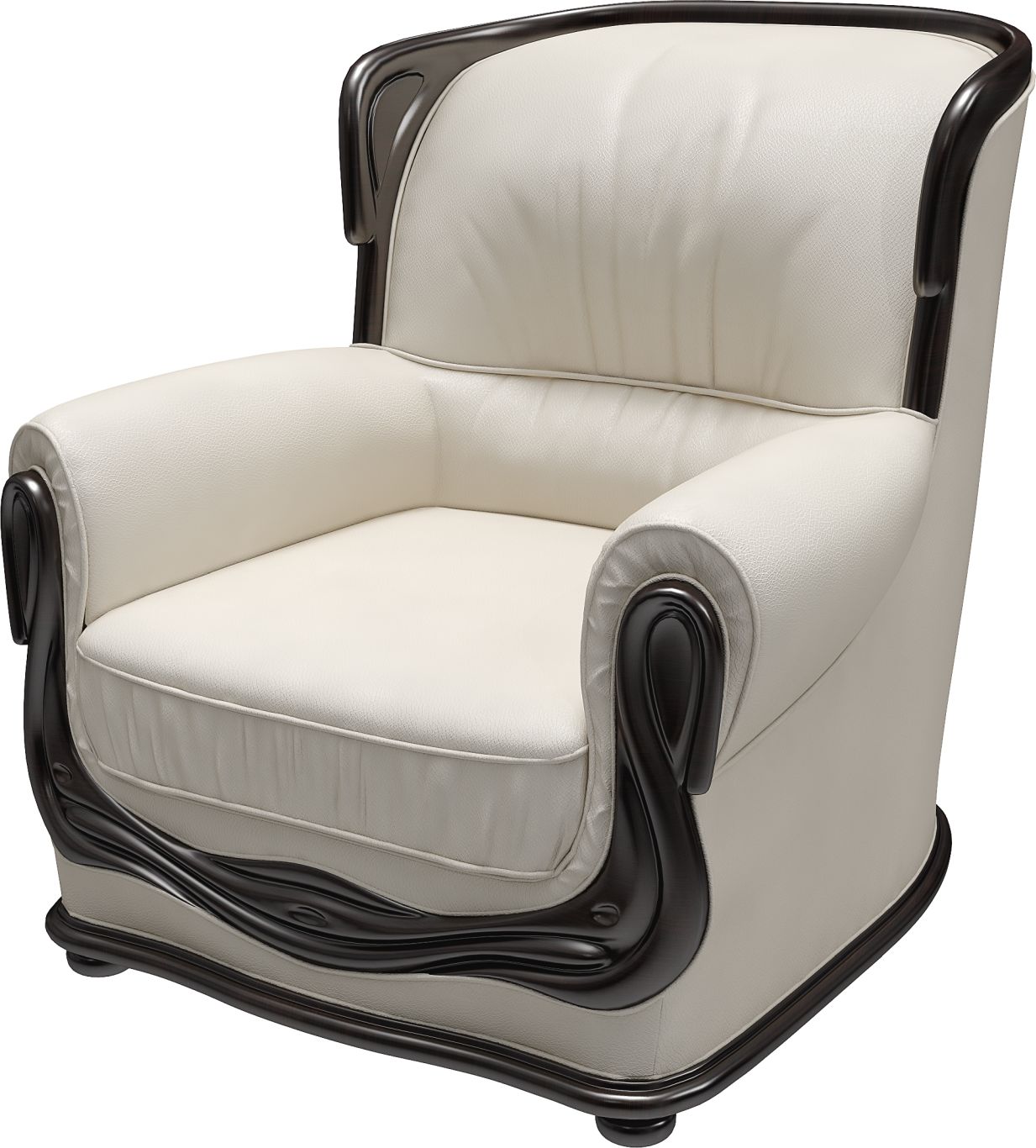White armchair PNG image    图片编号:7018