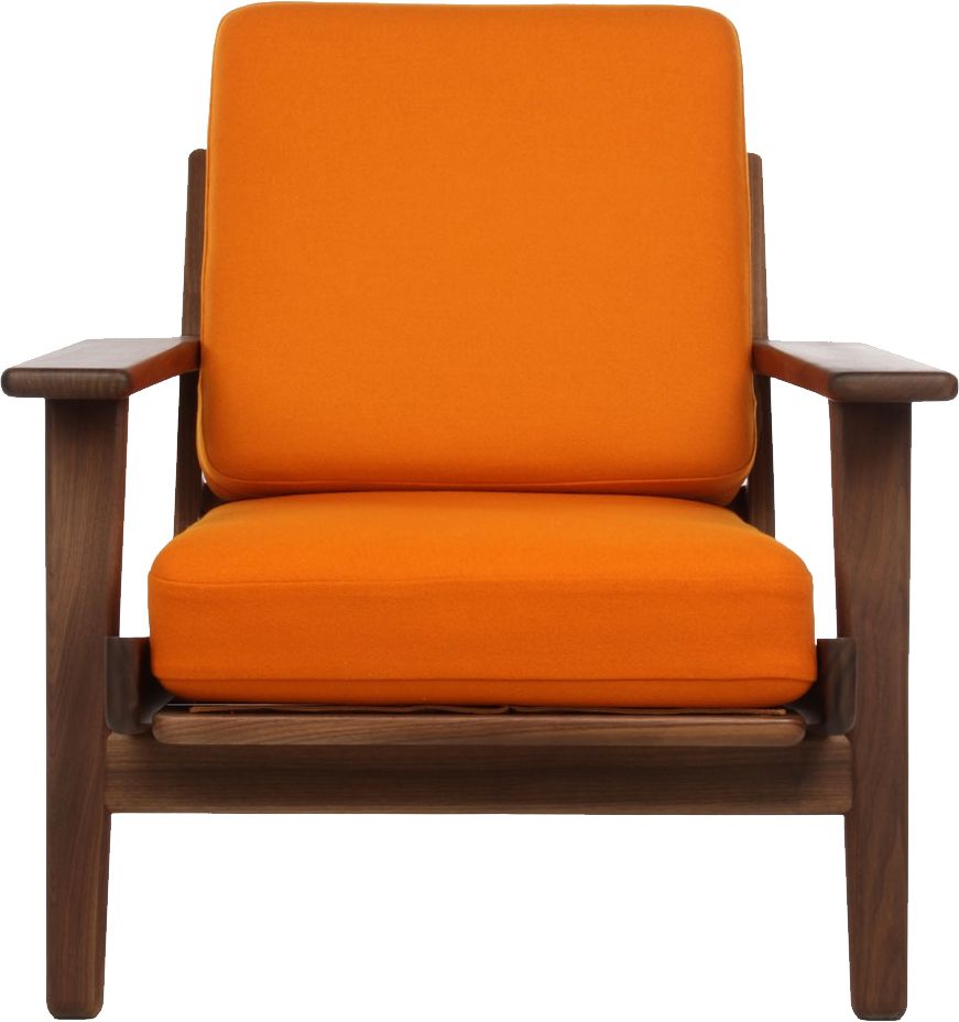 Orange armchair PNG image    图片编号:7035