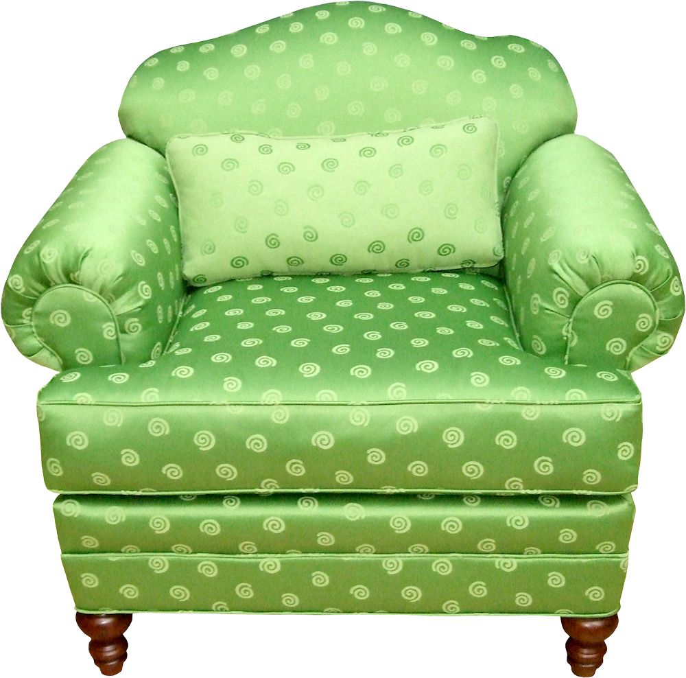 Green armchair PNG image    图片编号:7049