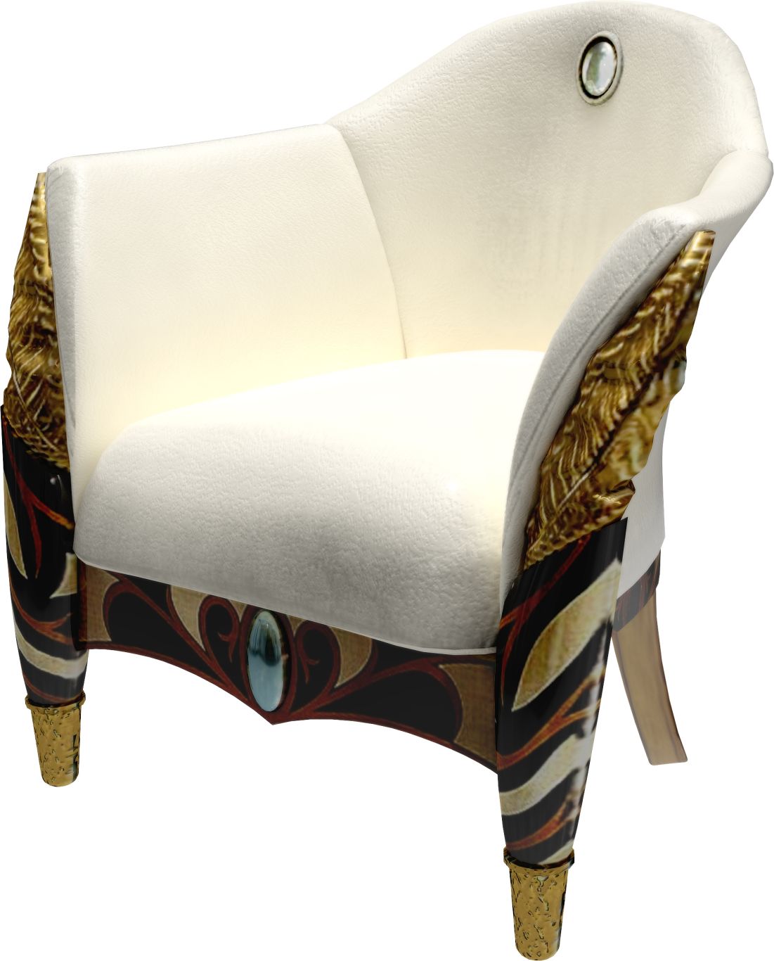 White armchair PNG image    图片编号:7071