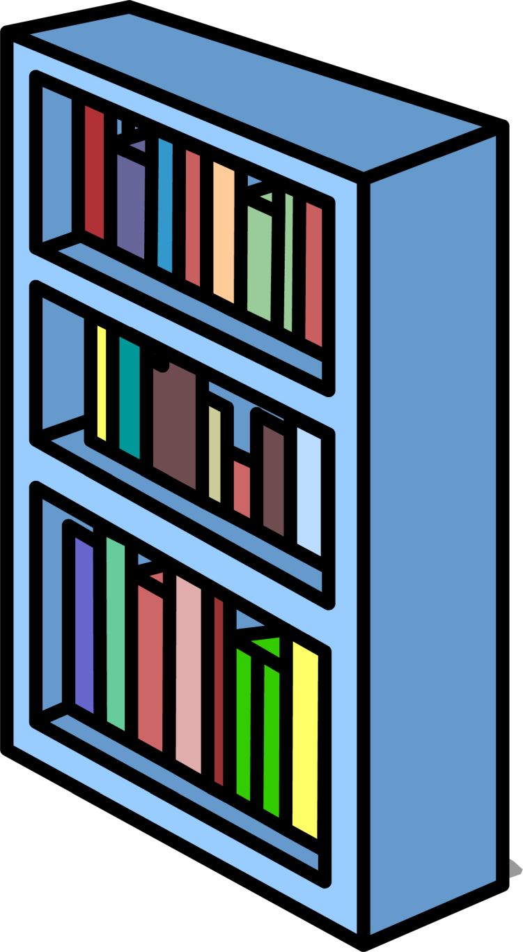Bookshelf, bookcase PNG    图片编号:107080