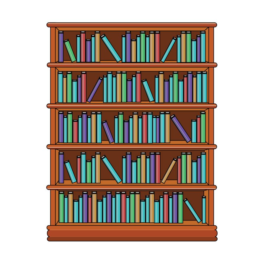 Bookshelf, bookcase PNG    图片编号:107085