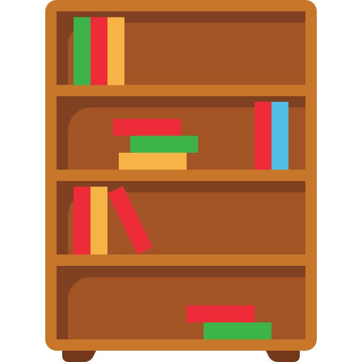 Bookshelf, bookcase PNG    图片编号:107086