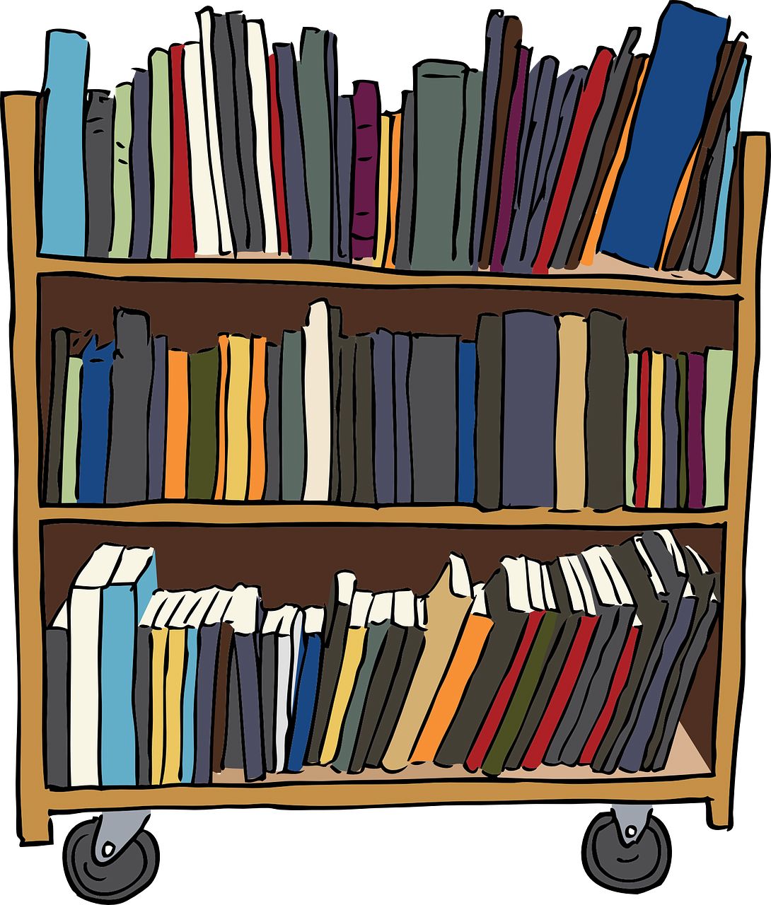 Bookshelf, bookcase PNG    图片编号:107087