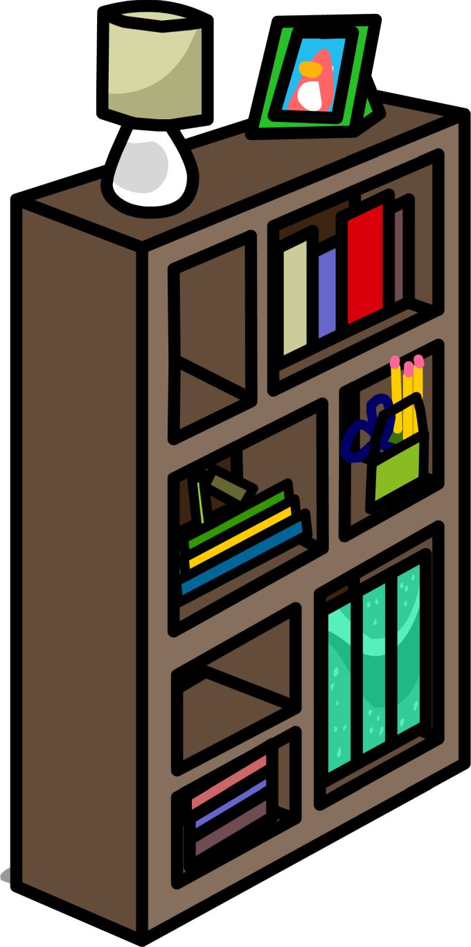 Bookshelf, bookcase PNG    图片编号:107088